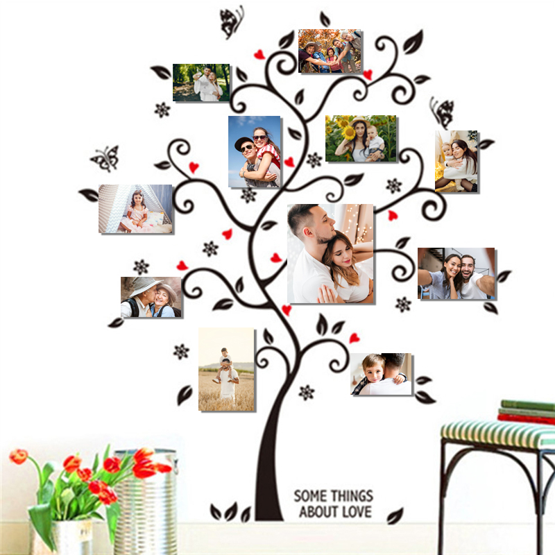 Family Tree Print - DIY 가족 사진 프레임 나무 벽