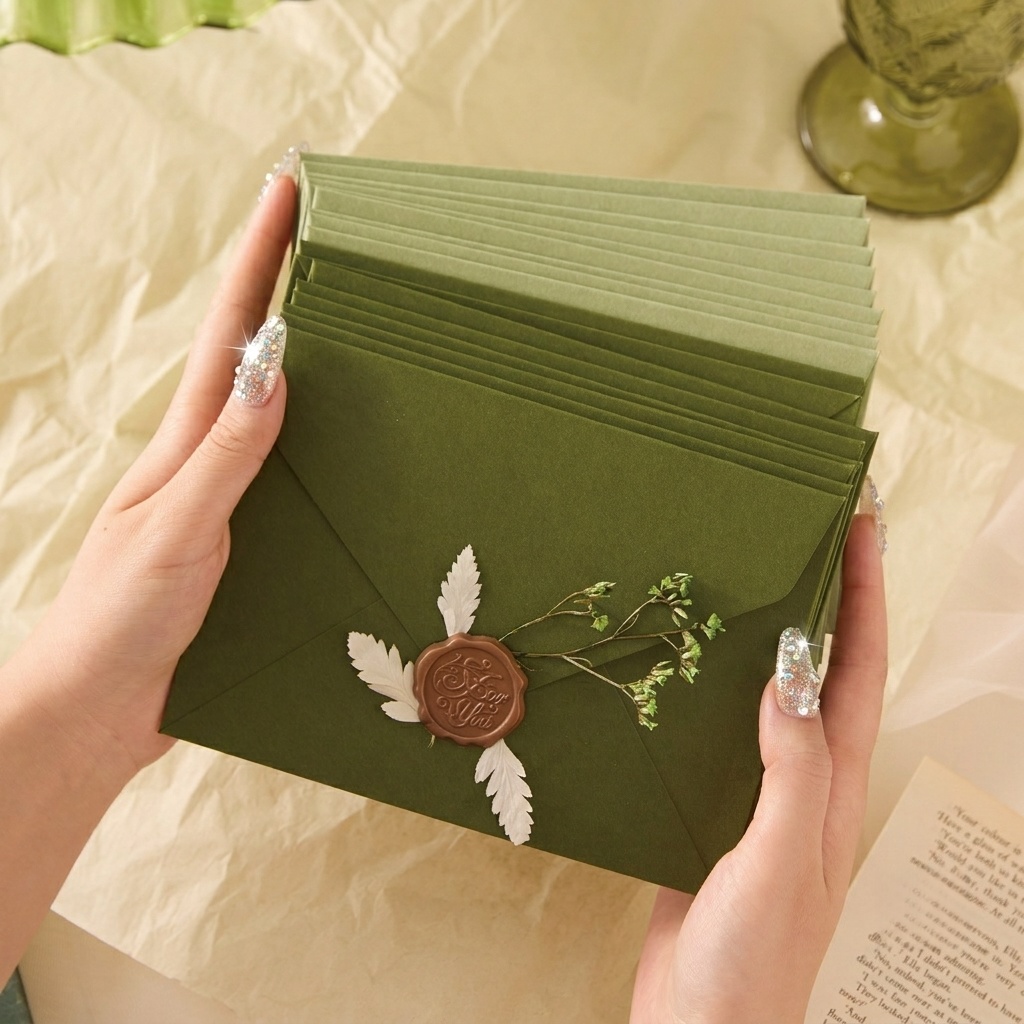 20/50개 아보카도 로맨틱 봉투 올리브 그린 웨딩 초 - Wax Seal Letter Kit 리뷰 및 가격