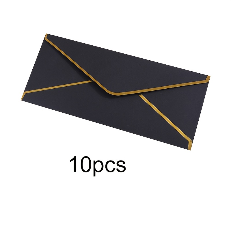 금색 가장자리가 있는 고급 검정색 봉투 10개, 초대장 - Wax Seal Letter Kit 리뷰 및 가격