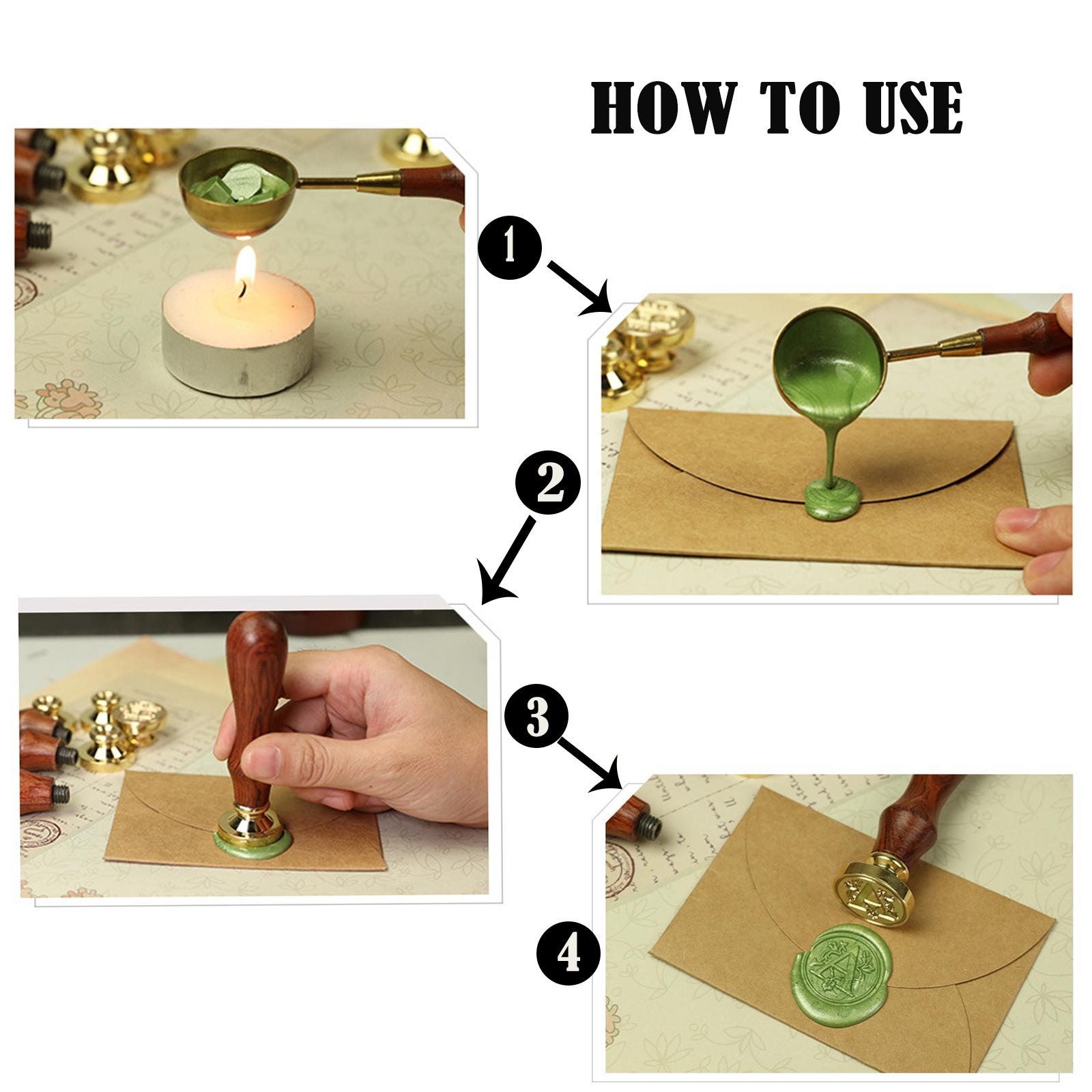 나무 손잡이 봉인용 왁스 스탬프 키트, 맞춤형 봉투 봉 - Wax Seal Letter Kit 리뷰 및 가격