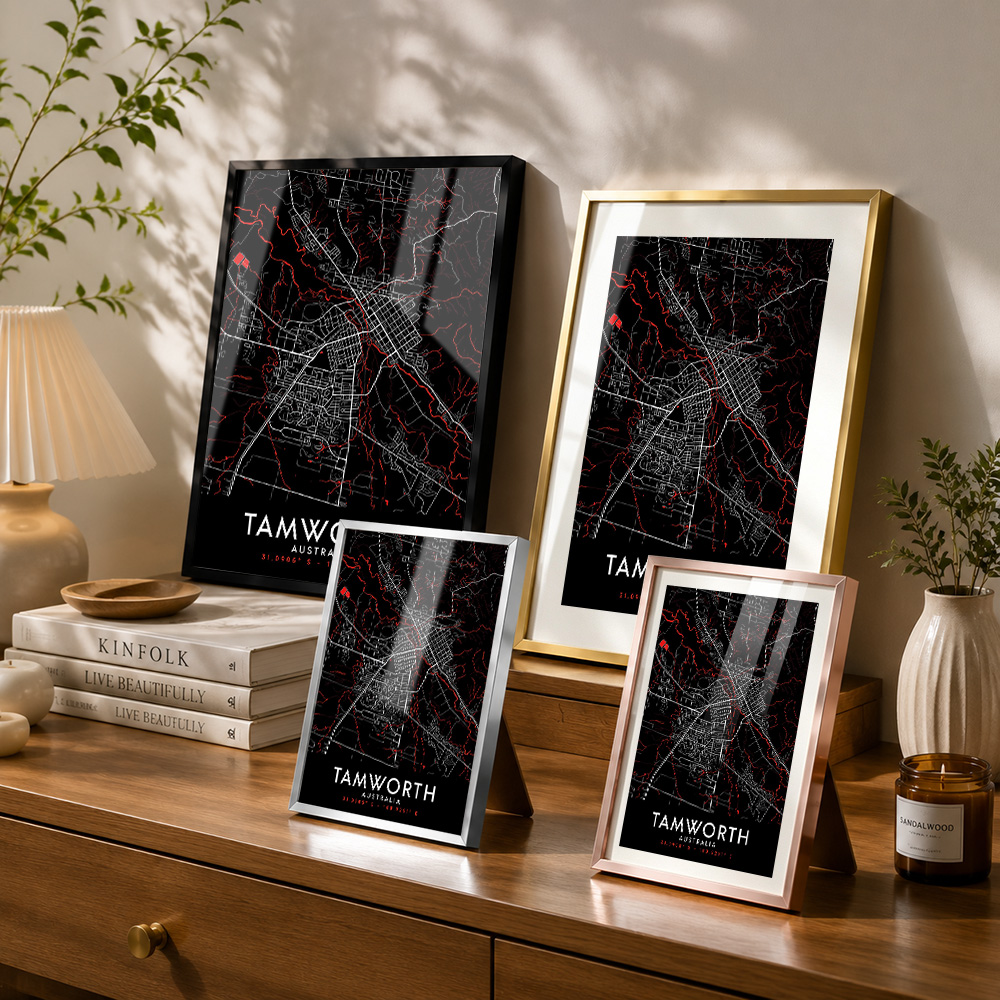 탬워스 다크 맵 프레임 금속 인쇄 맞춤형 사진 미니멀리 - Custom Map Poster 리뷰 및 가격