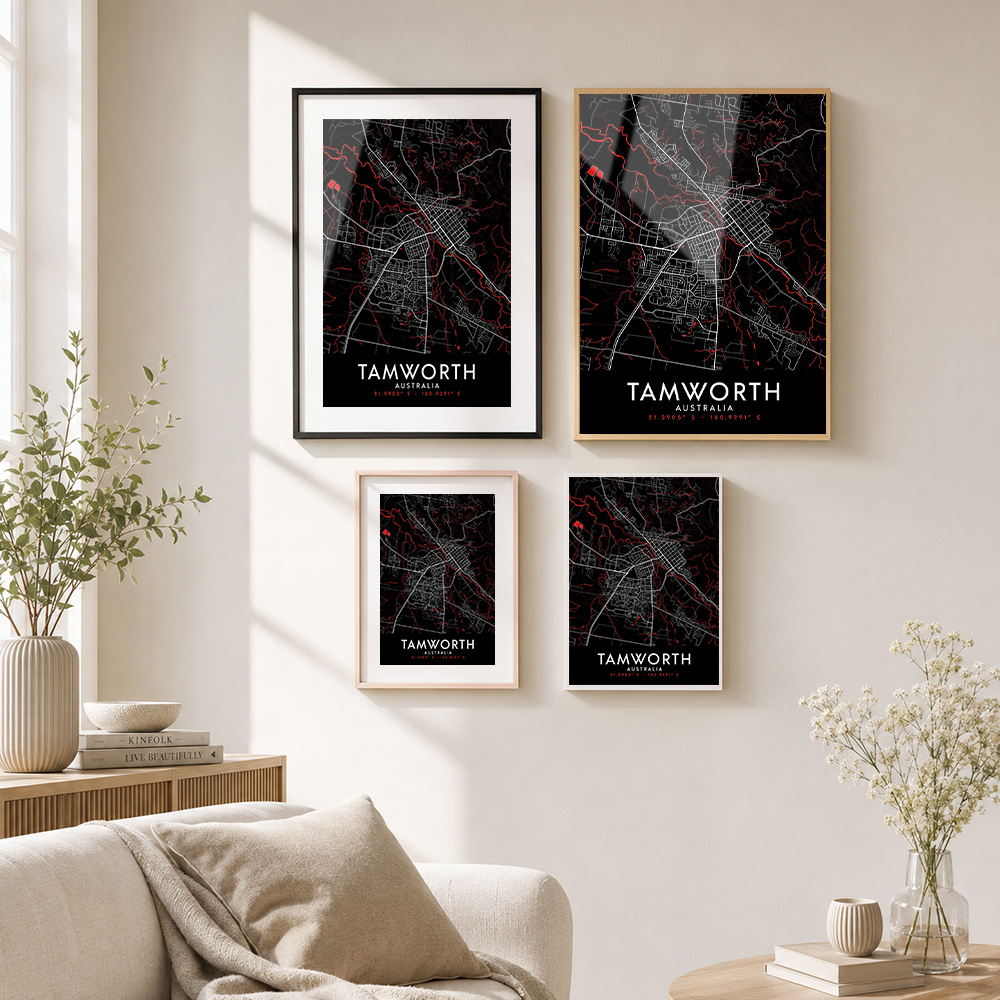 탬워스 다크 맵 프레임 금속 인쇄 맞춤형 사진 미니멀리 - Custom Map Poster 리뷰 및 가격